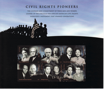 Civil Rights Frontiers stamp sheet