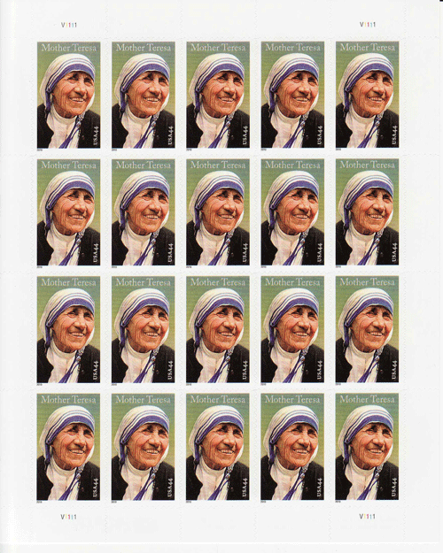 Mother Teresa stamp sheet
