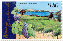 New Zealand vineyard stamp, $1.80