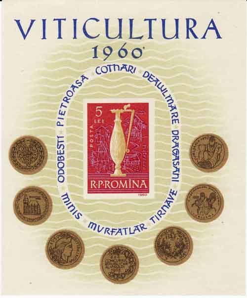 Rommania viticulture souvenir sheet